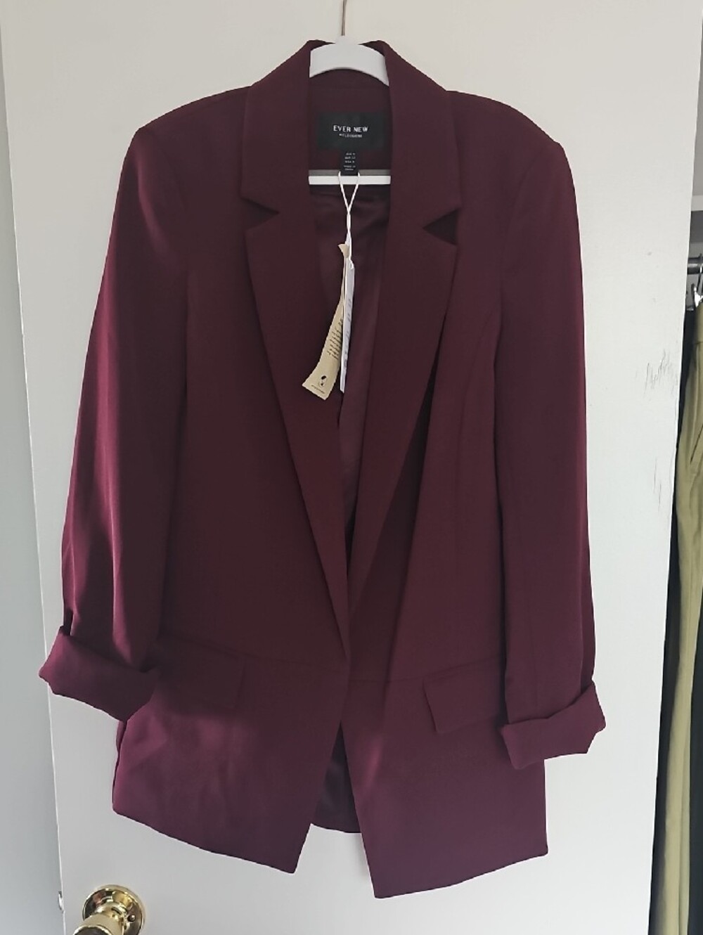 Ever New Plum Wine Merlot Suit Tailored Blazer Size 0 BNWT Maeve